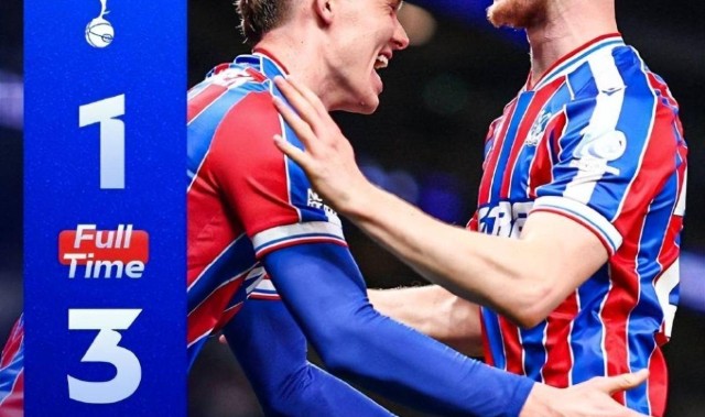 十人热刺1-3水晶宫，五连败后已经沦为保级队，魔鬼赛程靠谁拯救